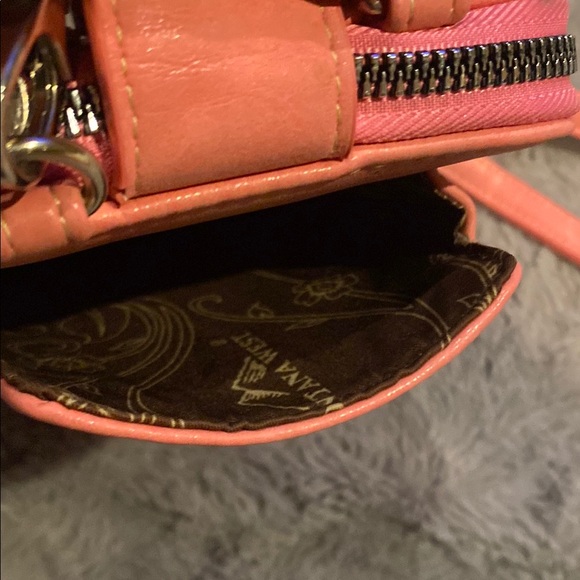 Montana West Coral Leather Crossbody with Embroidered Skull - Picture 5 of 7